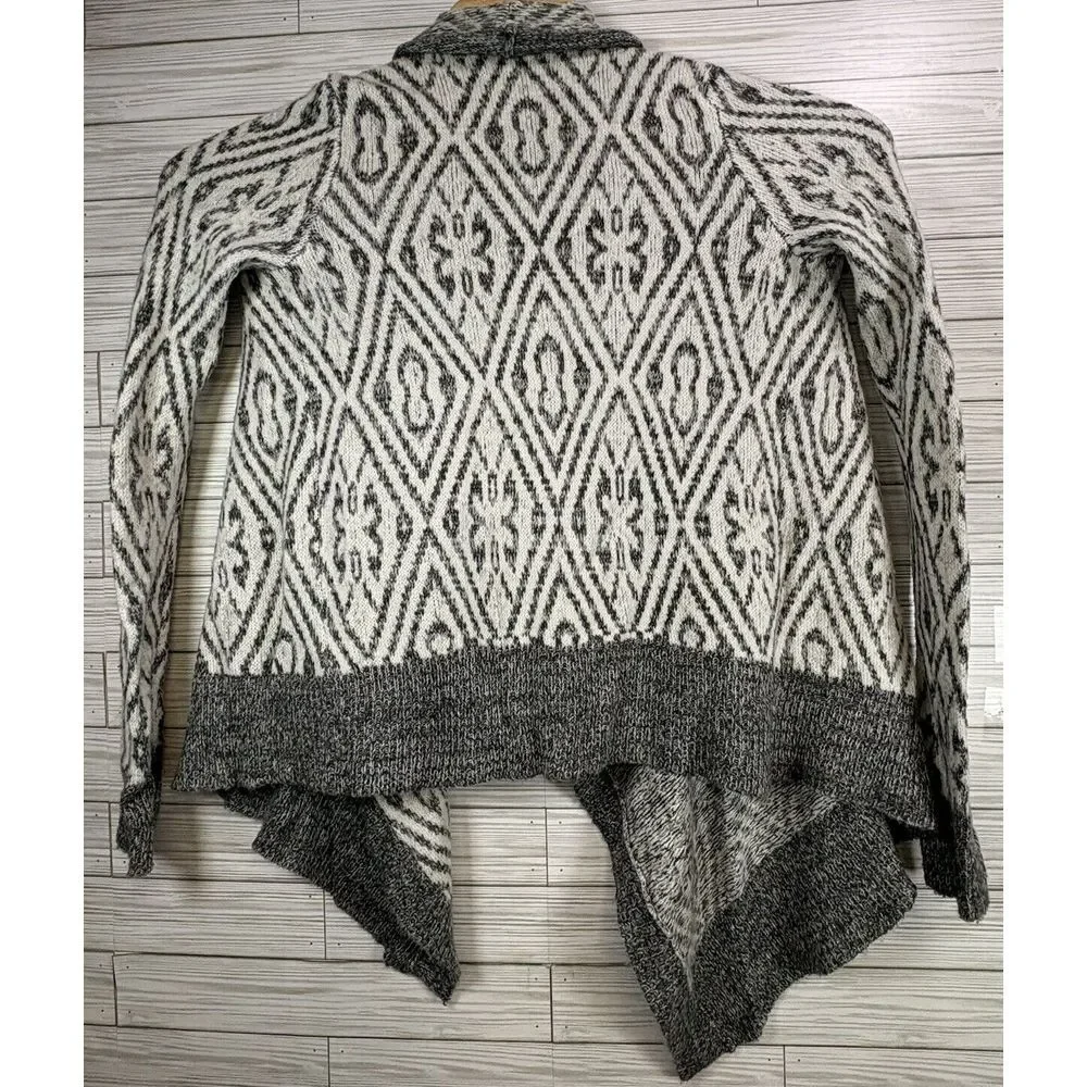 Abercrombie & Fitch Women's Open Cardigan‎ Size XS/S Wool Blend Geo Print Drape